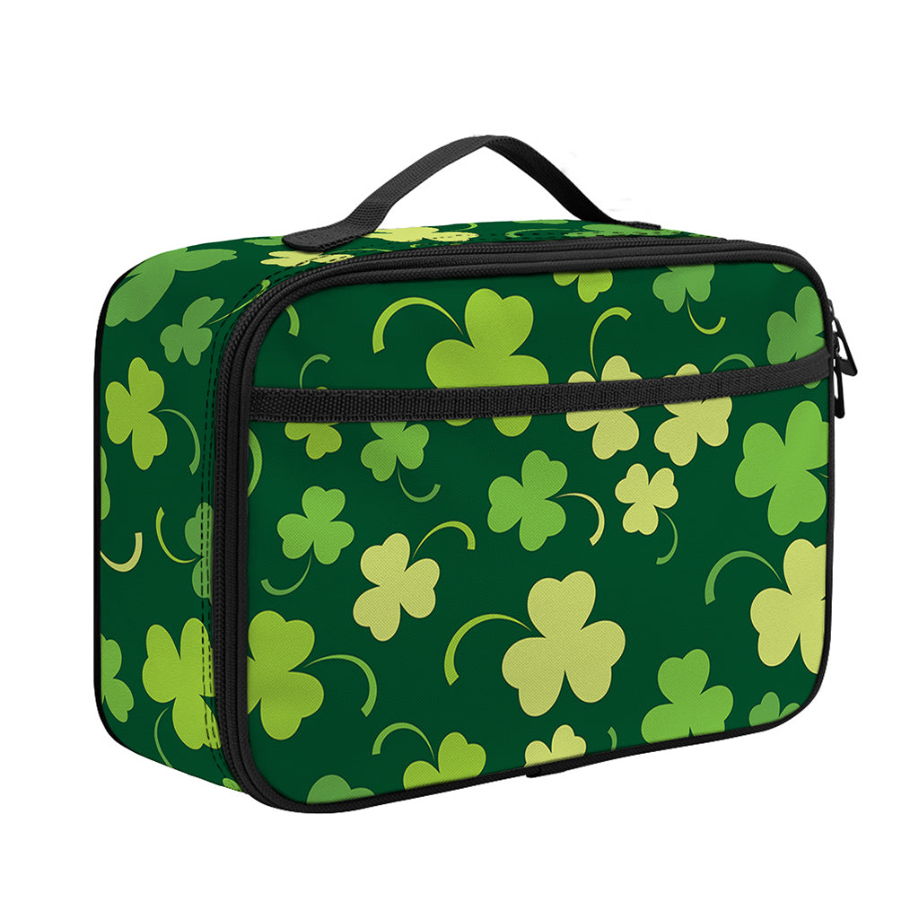 Green Clover Saint Patrick's Day Print Portable Lunch Bag