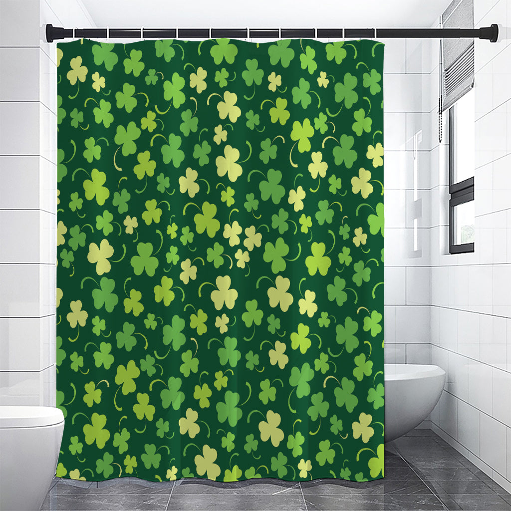 Green Clover Saint Patrick's Day Print Premium Shower Curtain