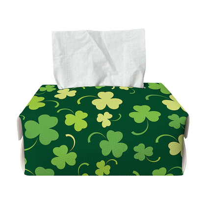 Green Clover Saint Patrick's Day Print Rectangle Tissue Box Cover