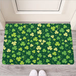 Green Clover Saint Patrick's Day Print Rubber Doormat