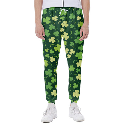 Green Clover Saint Patrick's Day Print Scuba Joggers