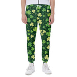 Green Clover Saint Patrick's Day Print Scuba Joggers