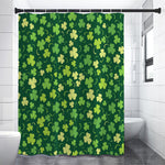 Green Clover Saint Patrick's Day Print Shower Curtain