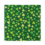 Green Clover Saint Patrick's Day Print Silk Bandana