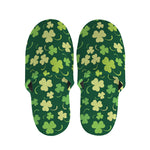 Green Clover Saint Patrick's Day Print Slippers