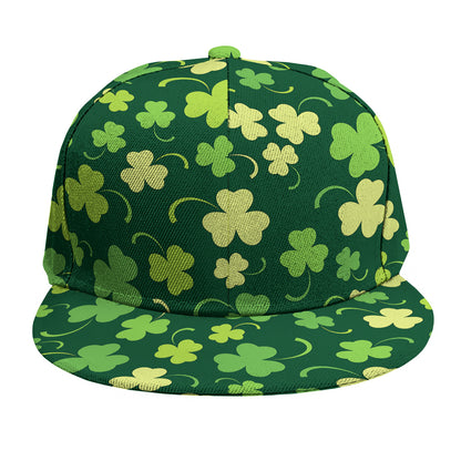 Green Clover Saint Patrick's Day Print Snapback Cap