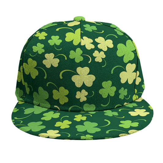 Green Clover Saint Patrick's Day Print Snapback Cap