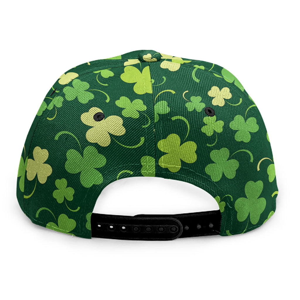 Green Clover Saint Patrick's Day Print Snapback Cap