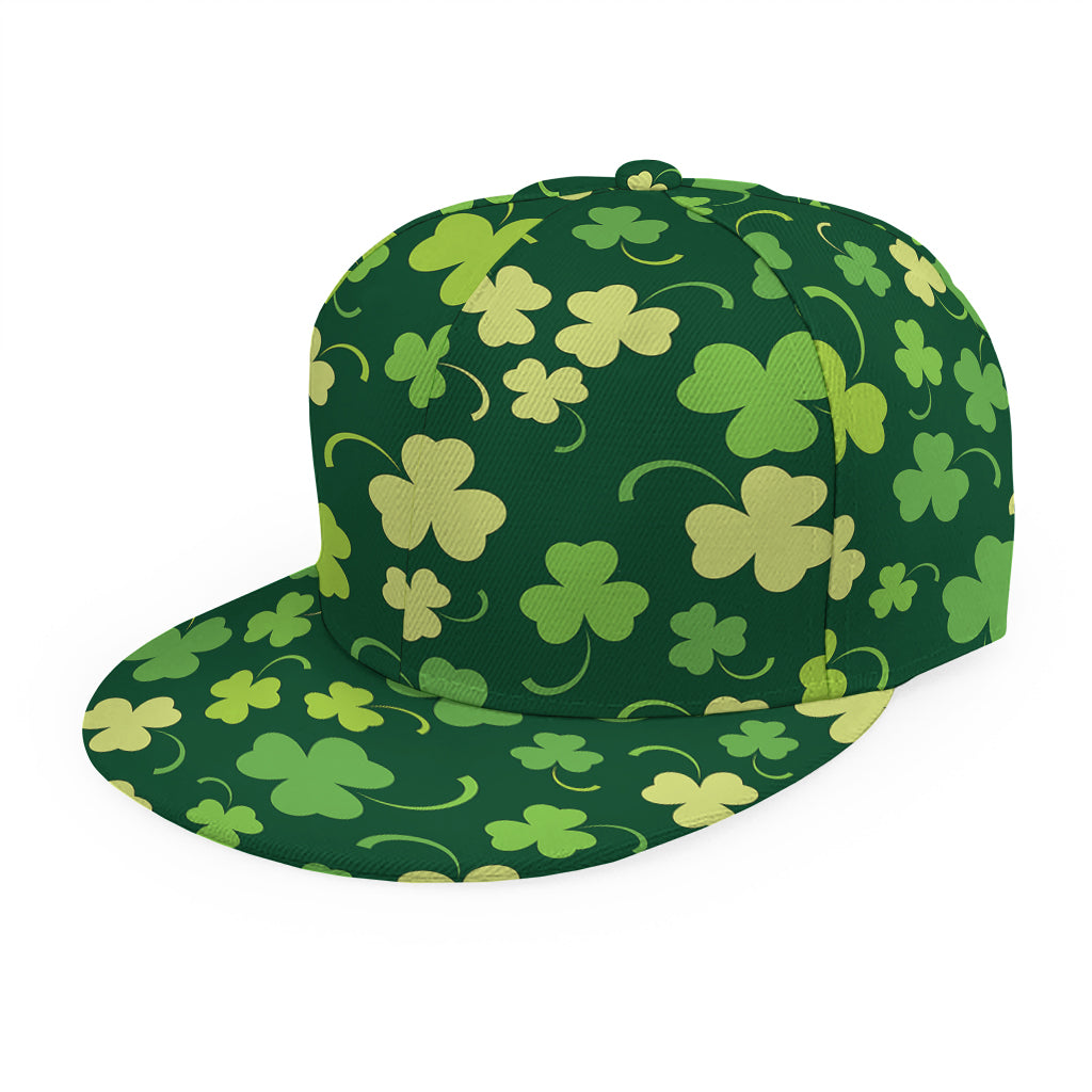 Green Clover Saint Patrick's Day Print Snapback Cap