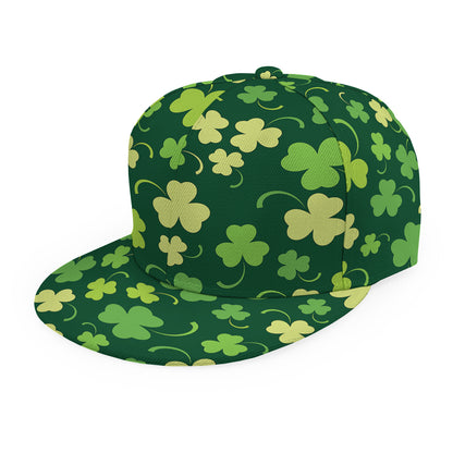 Green Clover Saint Patrick's Day Print Snapback Cap