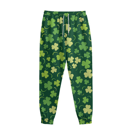 Green Clover Saint Patrick's Day Print Sweatpants