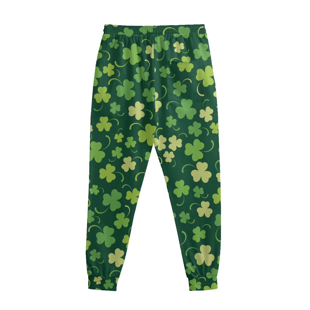 Green Clover Saint Patrick's Day Print Sweatpants