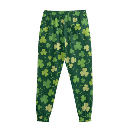Green Clover Saint Patrick's Day Print Sweatpants