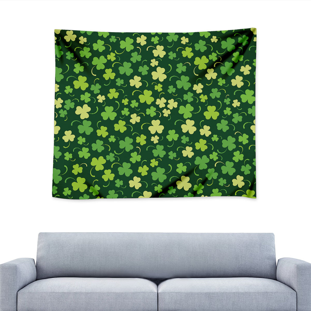 Green Clover Saint Patrick's Day Print Tapestry