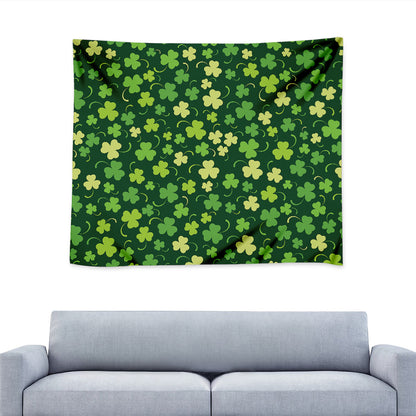 Green Clover Saint Patrick's Day Print Tapestry