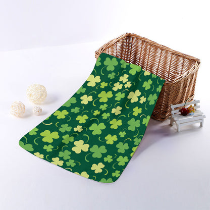 Green Clover Saint Patrick's Day Print Towel