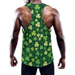 Green Clover Saint Patrick's Day Print Training Tank Top