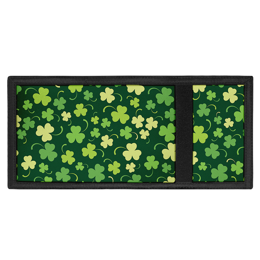Green Clover Saint Patrick's Day Print Trifold Wallet