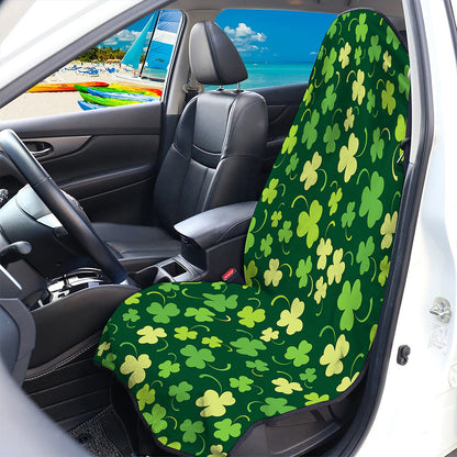 Green Clover Saint Patrick's Day Print Waterproof Car Seat Cover