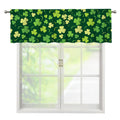 Green Clover Saint Patrick's Day Print Window Valance