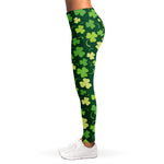 Green Clover Saint Patrick's Day Print Women's Leggings