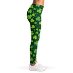 Green Clover Saint Patrick's Day Print Women's Leggings