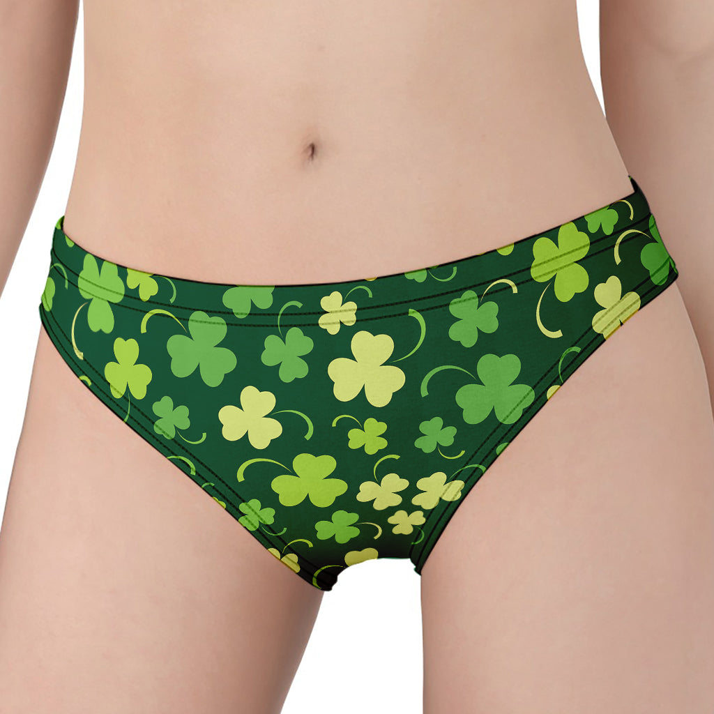 Green Clover Saint Patrick's Day Print Women's Panties