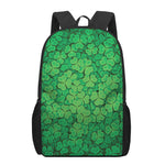 Green Clover St. Patrick's Day Print 17 Inch Backpack