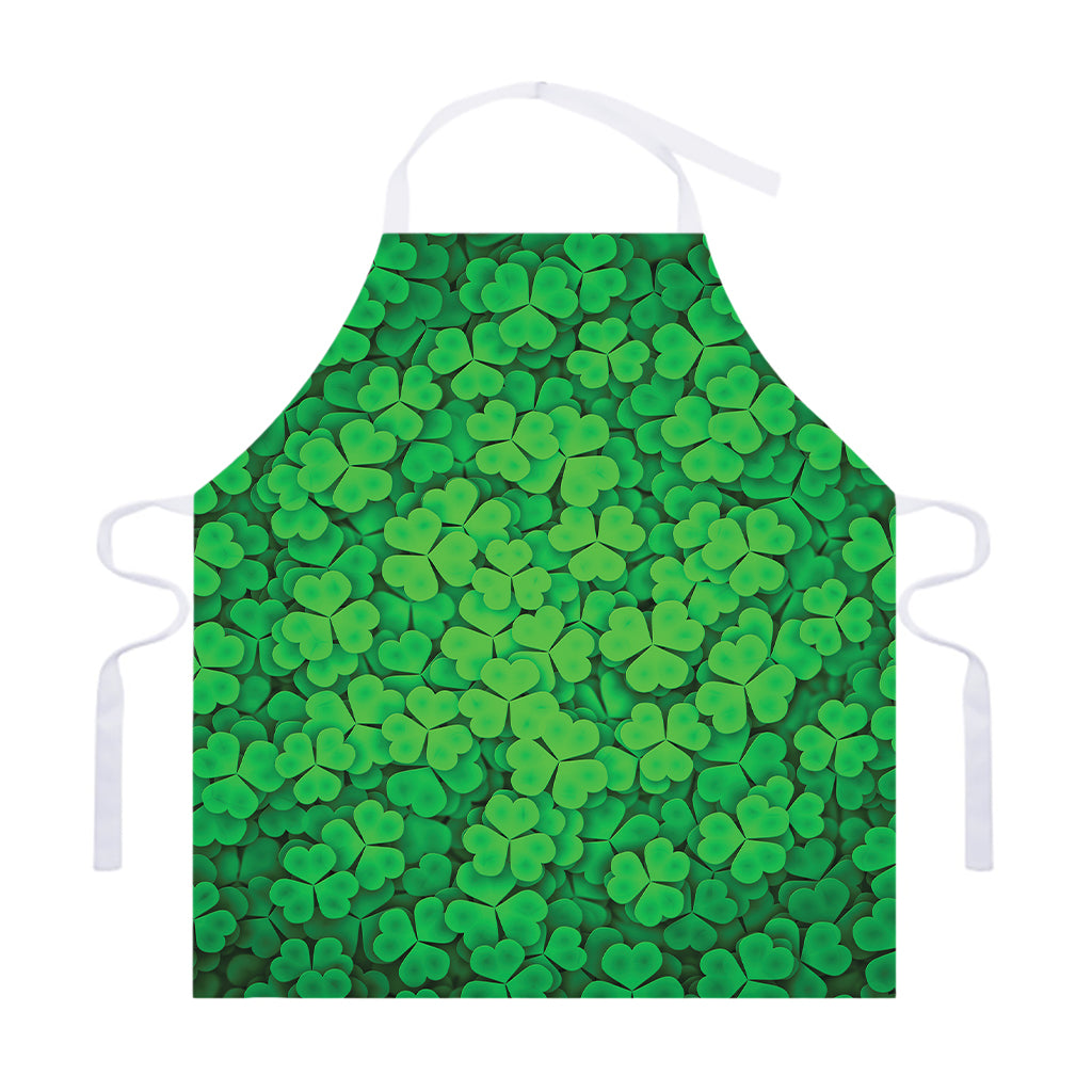Green Clover St. Patrick's Day Print Adjustable Apron