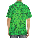 Green Clover St. Patrick's Day Print Aloha Shirt
