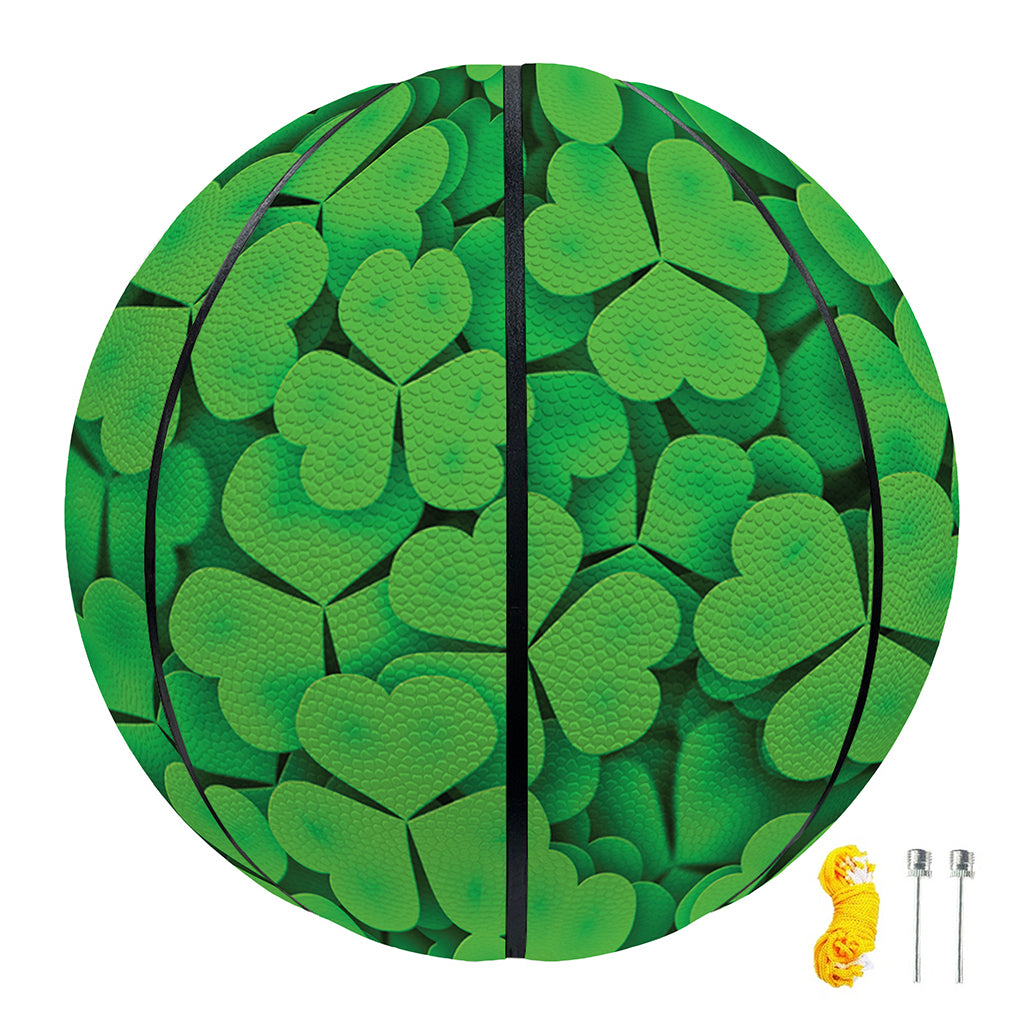 Green Clover St. Patrick's Day Print Basketball