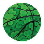 Green Clover St. Patrick's Day Print Basketball