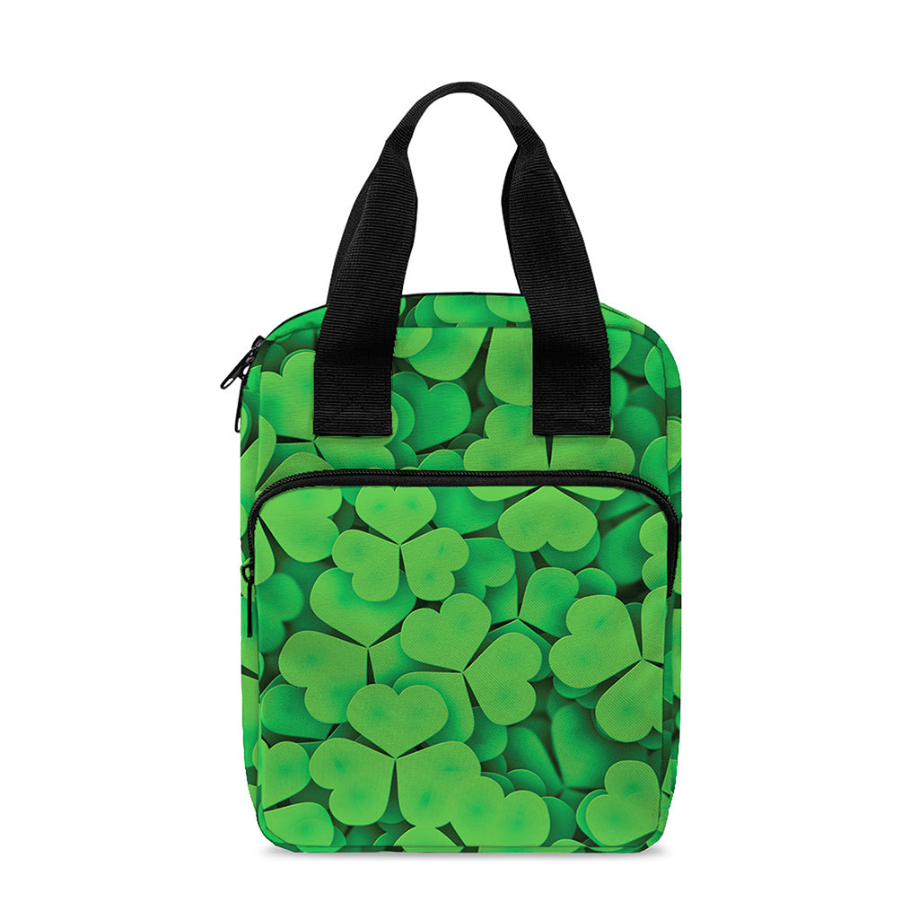 Green Clover St. Patrick's Day Print Bible Tote Bag