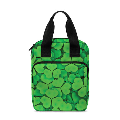 Green Clover St. Patrick's Day Print Bible Tote Bag