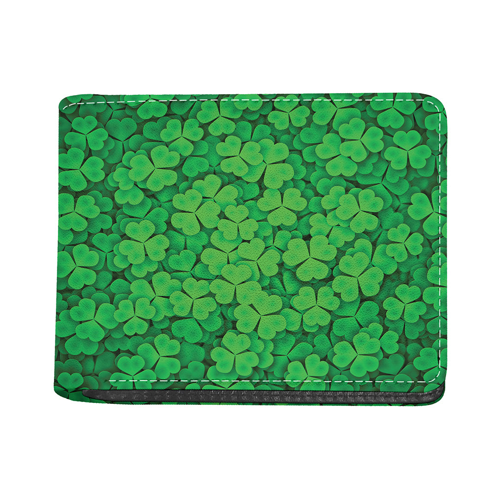 Green Clover St. Patrick's Day Print Bifold Wallet