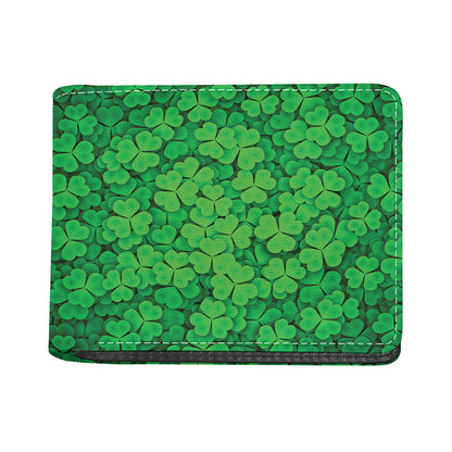 Green Clover St. Patrick's Day Print Bifold Wallet