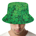 Green Clover St. Patrick's Day Print Bucket Hat