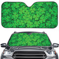 Green Clover St. Patrick's Day Print Car Windshield Sun Shade