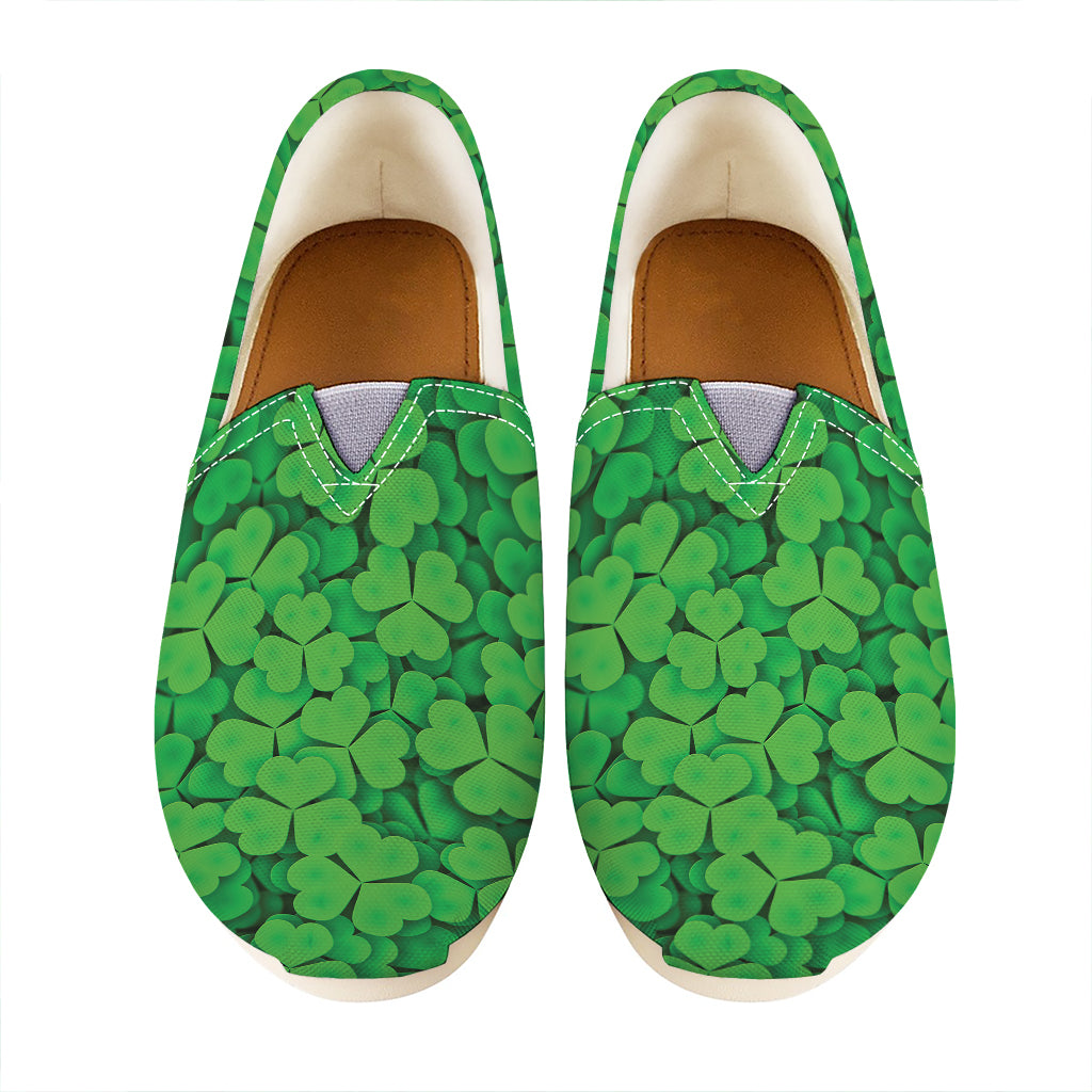 Green Clover St. Patrick's Day Print Casual Shoes