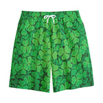 Green Clover St. Patrick's Day Print Cotton Shorts