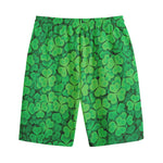 Green Clover St. Patrick's Day Print Cotton Shorts