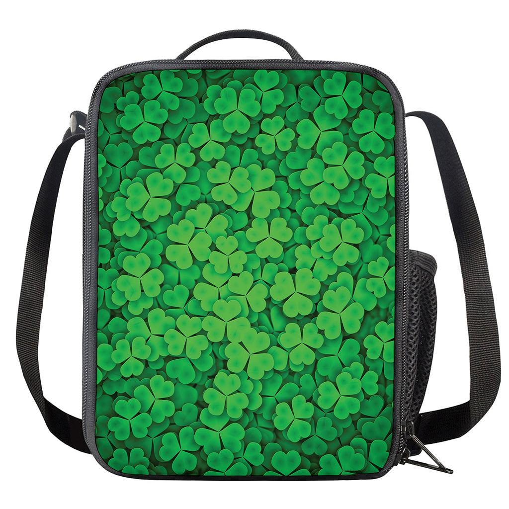Green Clover St. Patrick's Day Print Crossbody Lunch Bag