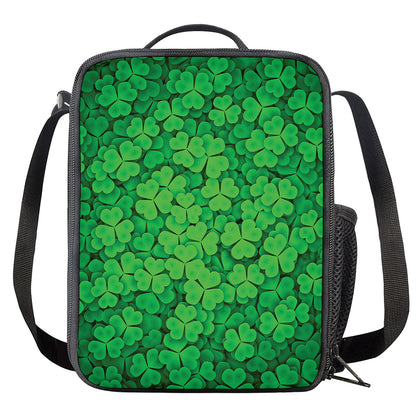 Green Clover St. Patrick's Day Print Crossbody Lunch Bag
