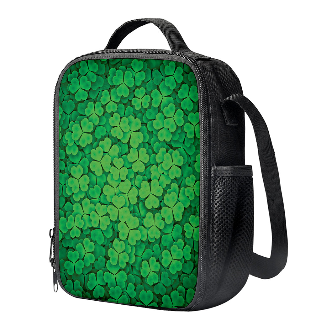 Green Clover St. Patrick's Day Print Crossbody Lunch Bag