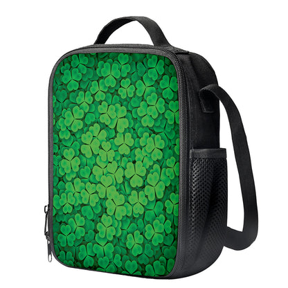 Green Clover St. Patrick's Day Print Crossbody Lunch Bag