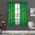 Green Clover St. Patrick's Day Print Grommet Curtain Panels