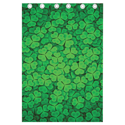 Green Clover St. Patrick's Day Print Curtain