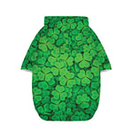 Green Clover St. Patrick's Day Print Dog Zip Up Hoodie