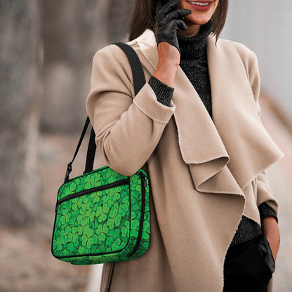 Green Clover St. Patrick's Day Print Double Strap Bible Bag
