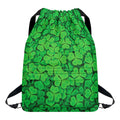 Green Clover St. Patrick's Day Print Drawstring Backpack